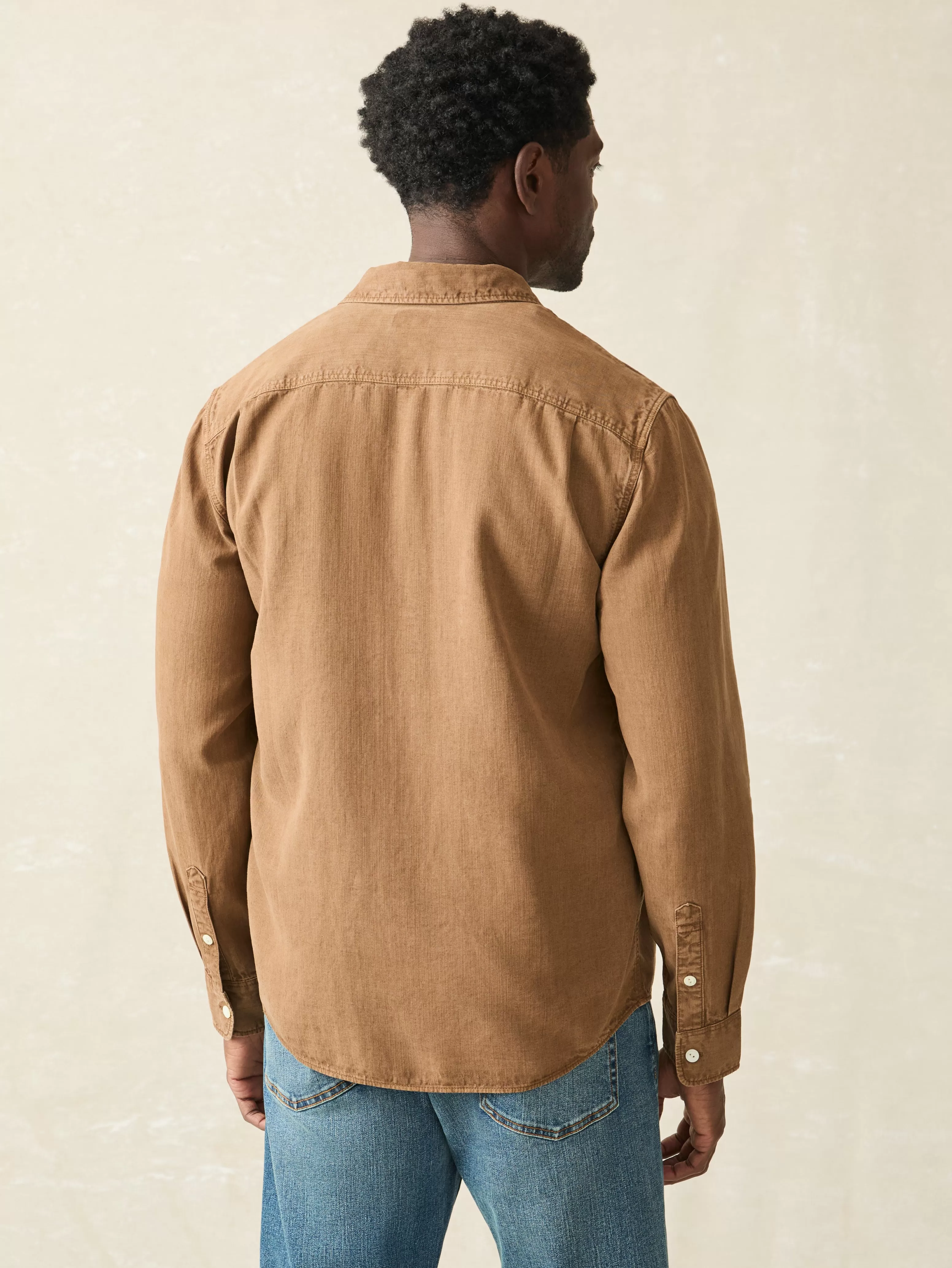 Camicia da Lavoro in Chambray Provata sul Campo – Novità Assoluta Faherty