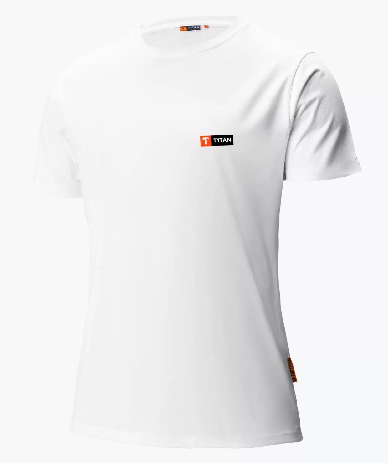 Maglietta Unisex T1TAN - Bianco Puro, Tessuto Respirabile, Stampa Resistente