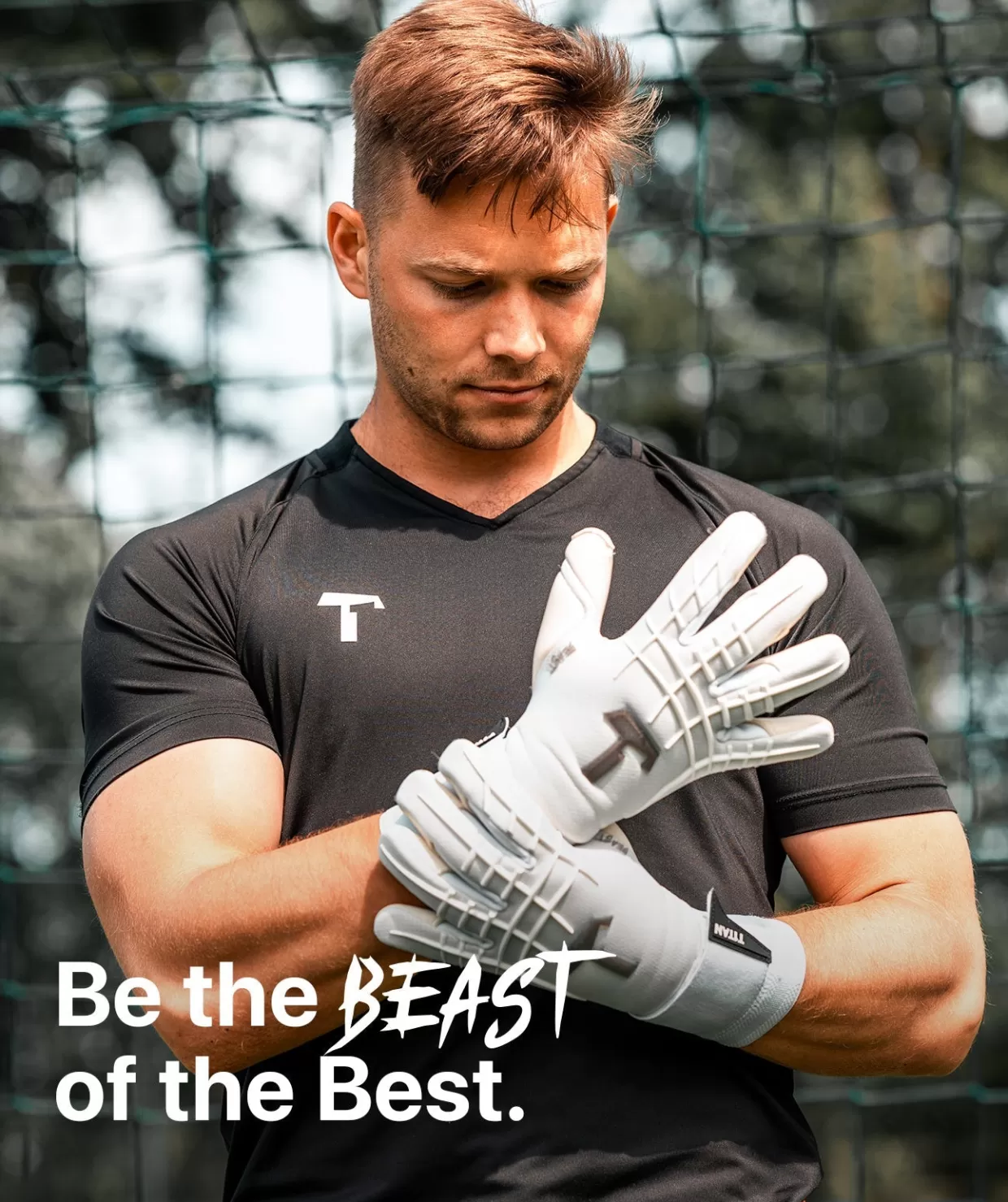 Guanti Beast-T1TAN | Linea Junior Bianco Assoluto Pro III per Ragazzi 12-16 Anni